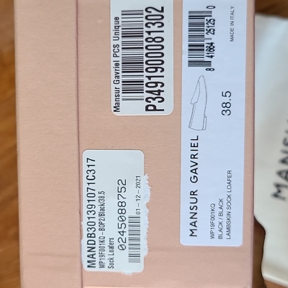 Mansur Gavriel Sock Loafer Black sz 38.5 - Picture 8 of 14